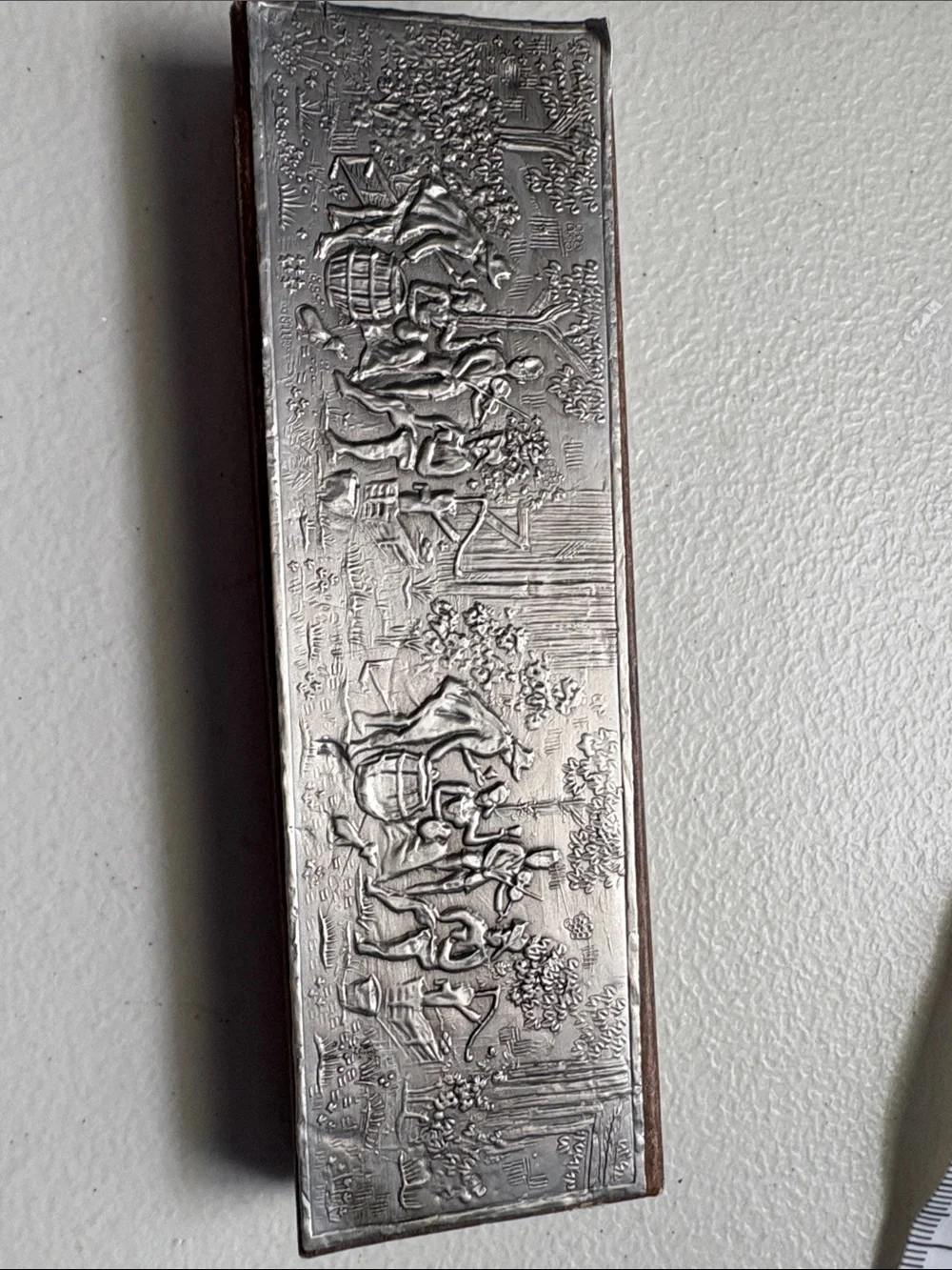 Sterling Silver Cover and Comb in Brown Tortoiseshell Pattern